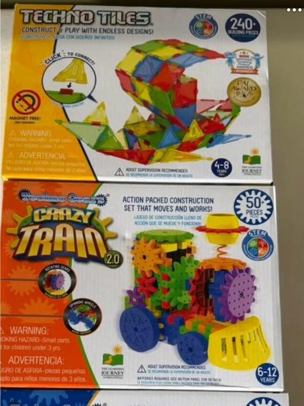 Techno Tiles & Crazy Train 2.0 Kids Construction Toy Set - Multicolor